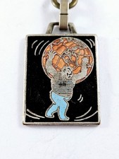 PORTE-CLES - Déménagements ED. GALLULA 1950s Augis Métal Émaillé - Vintage -