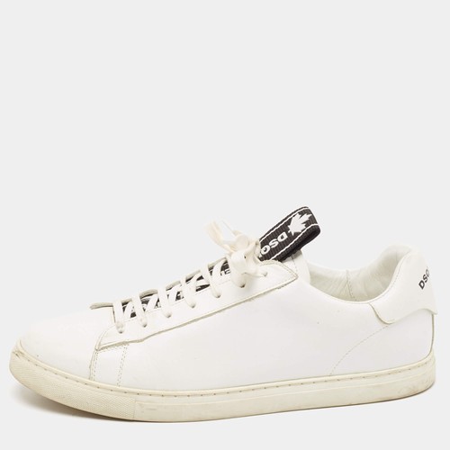 Baskets basses cuir blanc - baskets, en