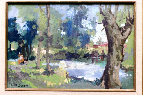Tableau vers 1970 - paysage, à