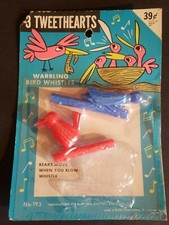 NEW Vintage Pack Of Two Tweethearts Warbling Bird Whistles M. Shimmel Sons