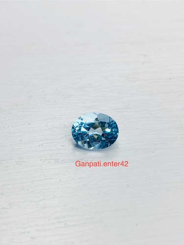 Topaze bleu coupe ovale - topaze,