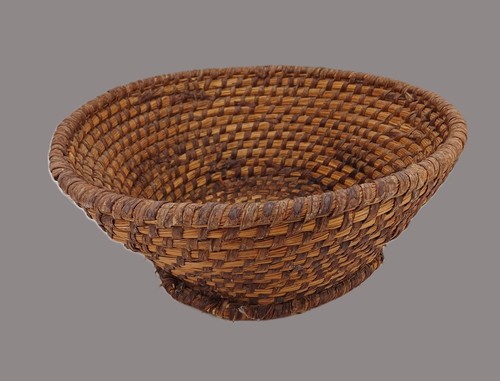 Ancien panier osier tressé - en,