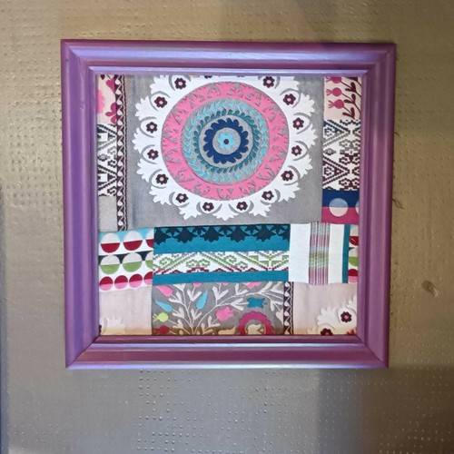 Tableau ethnique tons violet - tons,
