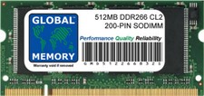 512MB DDR 266MHz PC2100 200-PIN Mémoire Sodimm RAM Pour Portables / PC Portable