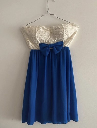 Robe bustier dentelle bicolore
