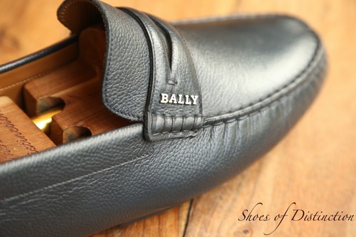 Mocassins cuir bleu bally - mocassins,