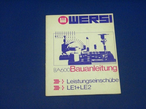 Wersi instruction ba600 - wersi,