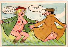 Carte postale Humoristique Série Chasse : En Joue ! Feu !