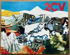 Citroën 2CV 1971 - Catalogue dépliant  "Quatre roues sous un parapluie" - France