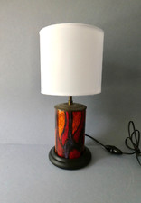 rare lampe émaux polychromes