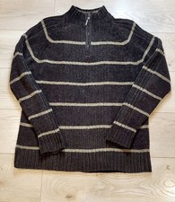 Pull homme XXL rayé marron