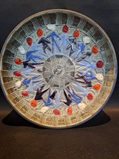 Assiette céramique d'art signée - Manufacture Fratelli Fanciullacci 1960 ,  rare