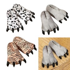 Chaussons animaux mignons, chaussons doux en forme de pattes de chat pour