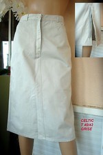 JUPE FORME JEAN'S GRIS CLAIR