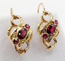 Dormeuses victoriennes or rose