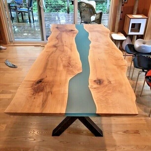Table résine live edge - live,