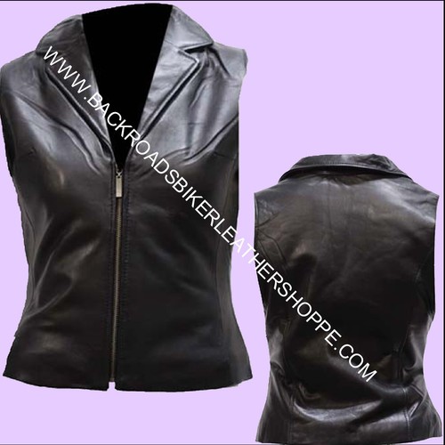 Ladies women black leather - ladies,