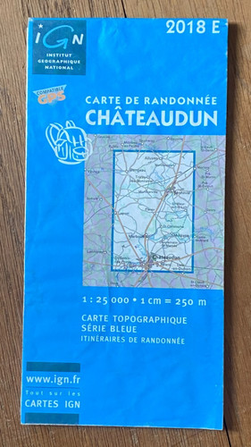 Carte ign série - carte, bleue