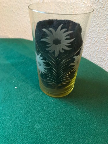 Verre ancien grave l acide - l,