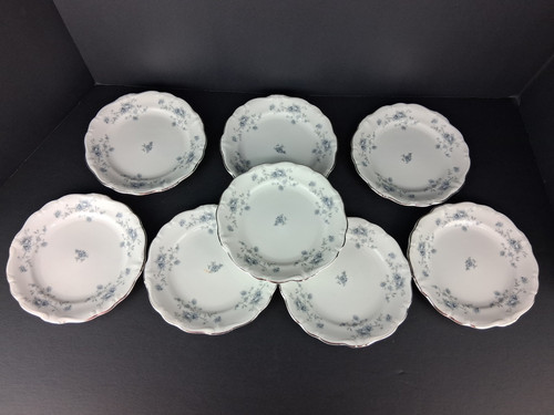 Bread butter plate blue - &,