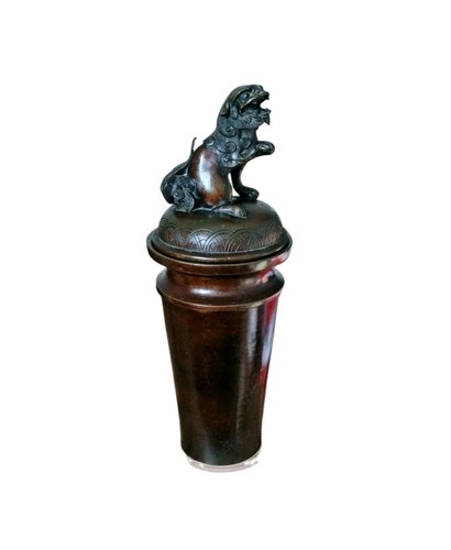 Pot couvert statue - pot, lion