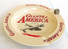 Cendrier / coupelle publicitaire tôle lihographiée " Giants of America " - Avion