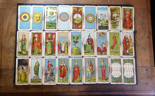 Ancien jeu etteilla tarot - jeu,