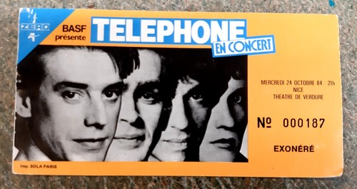 Ticket billet place concert - billet,