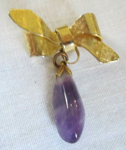 Broche ancienne nœud couleur - broche,