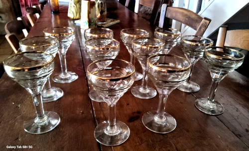 Verres ancien pieds - verres, a