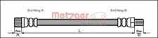 METZGER Flexible de frein Durite de frein 4114667 pour CITROËN AX Schrägheck