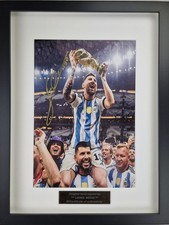 Lionel Messi  autographed canvas  Hand Signed FRAMED w/ COA Free shipping
