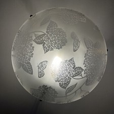 Vasque en verre decor degagé de fleurs et papillons Art Deco France Deveau 1925