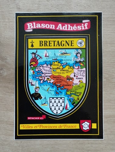 Carte postale blason - blason, adhésif