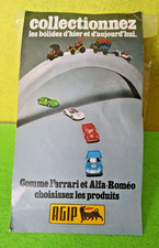 miniature - bolides d'hier et d'aujourd'hui - jouet publicitaire pour AGIP