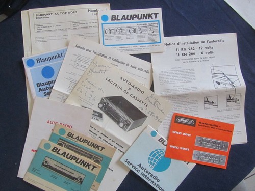 Lot anciennes notices - anciennes,