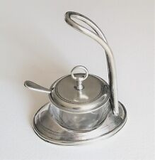 Pot, distributeur à Parmesan/Sucrier, support, ,4 pièces, étain