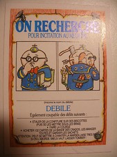 album PANINI MERLIN Les CRADOS Dos de Vignette Stickers Back Garbage Pail Kids