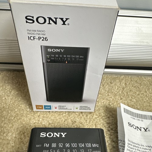Sony icfp26 portable fm - sony,