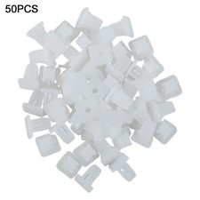 50pcs Plastique Blanc Carré