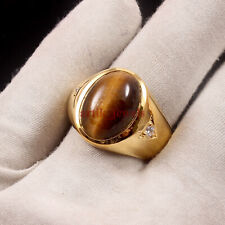 Naturel Tigre Eye Gemme Avec