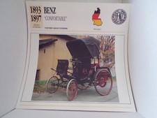 FICHE carte CARD voiture car