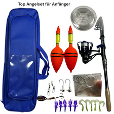 29 Pcs. Kit de Pêche Incl. 2,40m Téléréglable, PK3000 Rouleau, Sac Et Autre