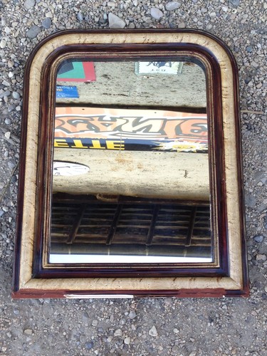 Ancien miroir cadre bois - , et