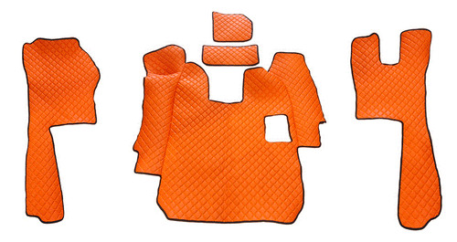 Tapis sol cuir orange - tapis,