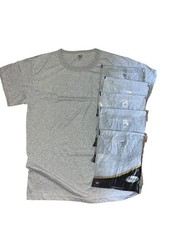 6 Tshirts Col Rond GRIS- 100%