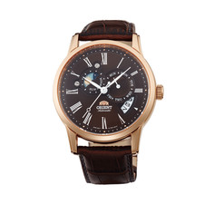 ORIENT Sun Moon V2 ET0T003T cadran marron cristal saphir date jour fabriqué...