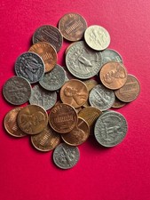 lot de 28 pieces USA  One cent / One dim /Quarter Dollar 