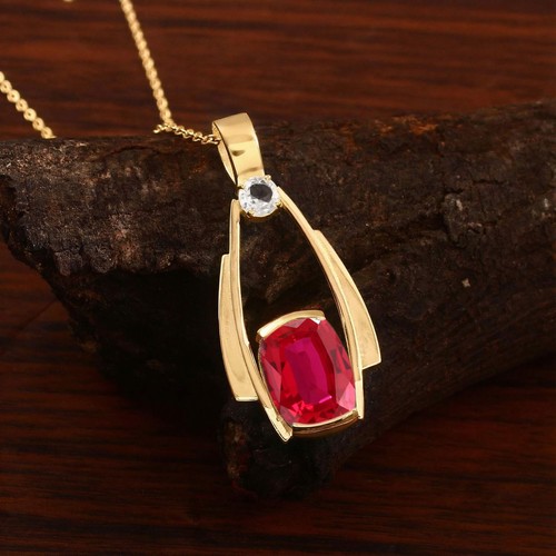 Pendentif coeur amour rubis - amour,