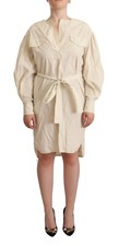 Chemise Robe NUDE Beige Coton